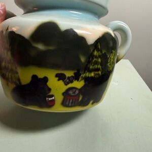 vintage McCoy ceramic pottery #941 handpainted scene